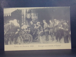 96252 . TOUR DE FRANCE 1910 . GEORGET AU CONTROLE D'EPINAL  . REPRODUCTION CECODI - Ciclismo