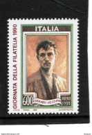 ITALIE 1990 Journée De La Philatélie Yvert 1897, Michel 2165 NEUF** MNH - 1981-90: Nieuw/plakker