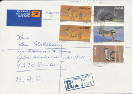 SWA South West Africa Registered Cover Sent To Germany Windhoek 17-2-1981 More Topic Stamps Wild Animals - Africa Del Sud-Ovest (1923-1990)
