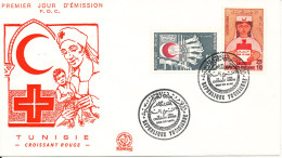 Tunisia FDC 15-9-1973 RED CROSS Red Crescent Complete Set Of 2 With Cachet - Tunesien (1956-...)