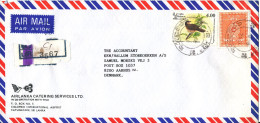 Sri Lanka Registered Air Mail Cover Sent To Denmark 6-8-1994 - Sri Lanka (Ceylon) (1948-...)