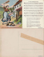 Ansichtskarte  "Da Muß Aufgeworzelt Wär'n" (Lied) 1925 - Muziek