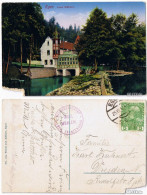 Postcard Eger Cheb Restaurant Insel Mühlerl 1915  - Tchéquie