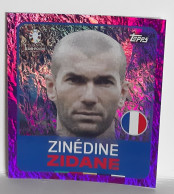 Figurine Stickers TOPPS (no Panini) - EURO 2024 - LEGENDS - ZINEDINE ZIDANE - LEG 8 - PARALLEL CARD- CHROME-VIOLET - Other & Unclassified