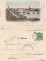 Ansichtskarte Frankfurt Am Main Panorama Mit Flußbadeanstalt 1900 - Frankfurt A. Main