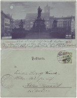 Ansichtskarte Berlin Lutherdenkmal - Mondscheinlitho 1900 - Autres & Non Classés