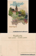 Ansichtskarte Montreux (Muchtern) Künstler AK 1912 - Andere & Zonder Classificatie