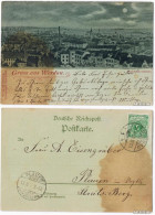 Ansichtskarte Werdau Mondschein Litho - Gruss Aus... 1899 - Werdau