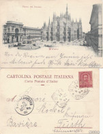 Cartoline Mailand Milano Piazza Del Duomo Gel. 1900 1900 - Autres & Non Classés