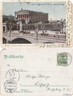 Ansichtskarte Berlin Nationalgallerie Und Friedrichbrücke Gel. 1904 1904 - Other & Unclassified