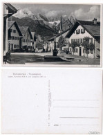 Garmisch-Partenkirchen Floriansplatz Gegen Alpspitze Und Zugspitze 1930 - Garmisch-Partenkirchen
