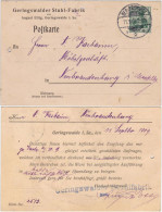 Ansichtskarte  Geringswalder Stuhl-Fabrik V. August Ettig 1909 - Publicité