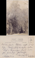 Ansichtskarte  Mann Vor Zaun Und Schneebedeckten Bäumen 1914  - Ohne Zuordnung