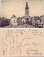 Kortrijk Großer Platz Und St. Martin Kirche Courtrai CPA Vlaanderen 1916 - Other & Unclassified