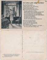 Ansichtskarte  Im Leben Geht Alles Vorrüber. Frau Am Fenster 1938 - Philosophie & Pensées
