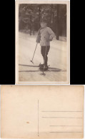 Privatfoto Ansichtskarte Kind Beim Skifahren Langlauf Winter 1939 - Ohne Zuordnung