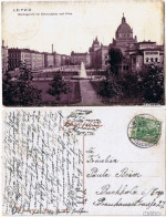 Ansichtskarte Leipzig Reichsgericht Mit Schmuckplatz Und Villen Gel. 1907 1907 - Leipzig