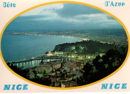 NICE -  Panorama Nocturne - Vu Du Mont-Alban - Mehransichten, Panoramakarten