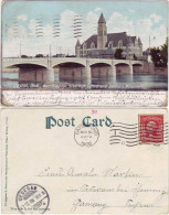 Postcard Dayton (Ohio) Main St Bridge, Steel High School - Andere & Zonder Classificatie