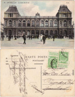 Postkaart Brüssel Bruxelles La Gare Du Nord/Nordbahnhof 1913  - Andere & Zonder Classificatie