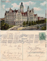 Ansichtskarte Leipzig Straßenpartie Am Neuen Rathaus 1910  - Leipzig