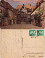 Ansichtskarte Eisenach Neue Gasthof,der Hof ,Wartburg - Künstlerkarte 1928 - Eisenach