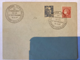 Muret 1947 - Voyage Président De La République Vincent Auriol - Commemorative Postmarks
