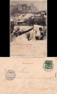 Meißen Straßenpartie Im Meisathal Mit Albrechtsburg Im Winter 1900  - Meissen