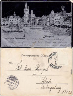 Postcard Leitmeritz Litoměřice Marktplatz (Silber/Blau) 1899 - Tchéquie