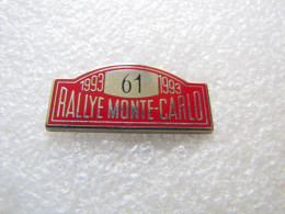 PIN'S       RALLYE MONTÉ CARLO  1993  Zamak - Rallye