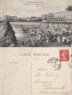 CPA Biarritz Miarritze Strand, Casino Und Paläste 1909 - Autres & Non Classés