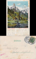 Rathewalde Partie Im Amselgrund - Künstlerkarte Bad Schandau 1907 - Rathen