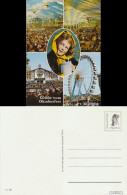München Oktoberfest - Festzelt Innen Und Außen Riesenrad Ansichtskarte 1988 - Muenchen