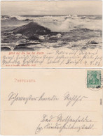 Ansichtskarte Warnemünde Rostock Blick Auf Die See Bei Sturm 1901 - Rostock