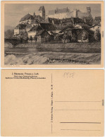 Füssen Blick Auf Die Stadt (Künstlerkarte) Ansichtskarte 1928 - Fuessen