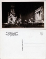 Charlottenburg-Berlin Marmorhaus Kurfürstendamm Bei Nacht Gedächtniskirche 1955 - Charlottenburg