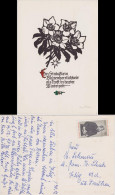 Schattenschnitt: Sträußlein Blütenherrlichkeit Als Trost Harter Winterzeit 1963 - Silhouetkaarten