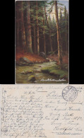 Ansichtskarte  Waldpfad 1916 - Schilderijen