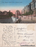 Postcard Prag Praha Partie Am Fluß Národni Museum 1915 - Tchéquie