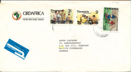 Tanzania Cover Sent Air Mail To Denmark 13-2-1990 Topic Stamps BIRDS - Ethiopie