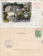 Litho AK Warmbad-Wolkenstein 3 Bild Litho: Stadt Und Restauration 1904  - Wolkenstein