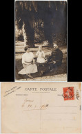 Cannes Familie Im Park - Privatfotokarte Vintage Postcard 1914 - Autres & Non Classés