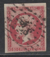 1er  SERVI NUANCE ROSE FONCE N°17Be TBE Cote 210€ - 1853-1860 Napoléon III