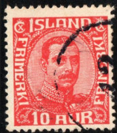 Island 1920 10 A King Frederik VIII Cancelled - Oblitérés