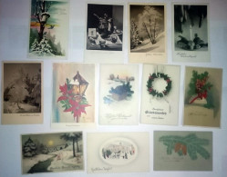 11 Weihnachtskarten/Neujahrskarten Glückwunsch 2 Präge,  Sammlung, Ab 1915 - Other & Unclassified