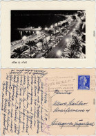 Nizza Nice Promenade Und Yacht Bei Nacht Foto Postcard CPA 1958 - Other & Unclassified