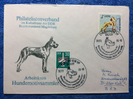 DDR - 1985 Brief Aus Dresden - SST "Bezirksausstellung Der Sektion Dients- Und Gebrauchs Hundewessen" (3DMK036) - Lettres & Documents