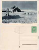 Krummhübel Karpacz Skifahrer Am Schlesierhaus Riesengebirge 1926 - Polen