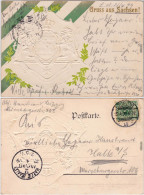 Ansichtskarte Heraldik - Patriotika Sachsen 1899 Prägekarte - Ohne Zuordnung