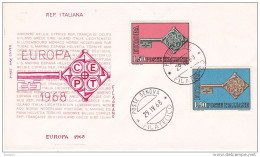 ITALIE 1968 FDC EUROPA YVERT 1010-1011 - FDC